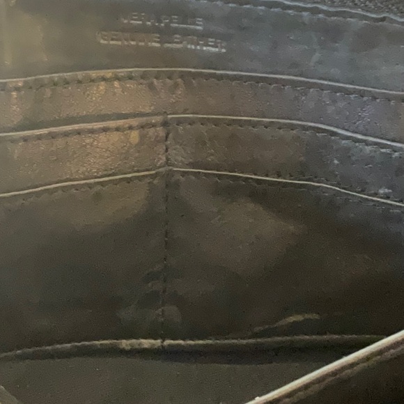 Vera Pelle Black Woven leather  Zip Wallet - Picture 4 of 4